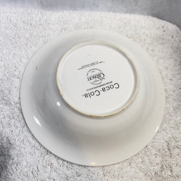 Coca-Cola Gibson Set of Four (4) 8" Bowls 1996 Retro 50's Racing Red White Black - Picture 13 of 14